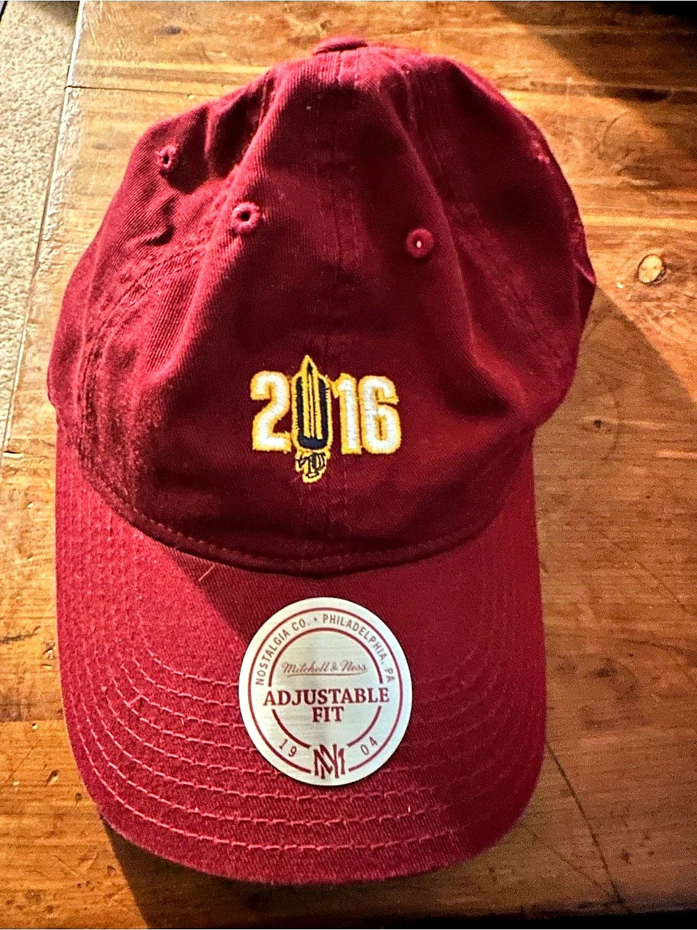 Mitchell & Ness 2016 Embroidered Adjustable Cap Red